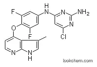 Molecular Structure of 867017-68-3 (6-Chloro-N4-[3,5-difluoro-4-[(3-methyl-1H-pyrrolo[2,3-b]pyridin-4-yl)oxy]phenyl]-2,4-pyrimidinediamine)